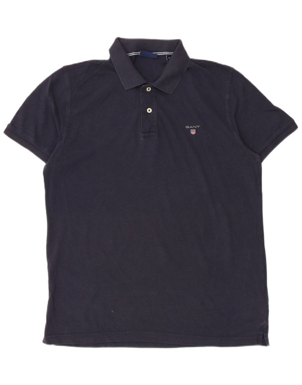 Gant Polo Hombre Azul Marino Medio Algodón