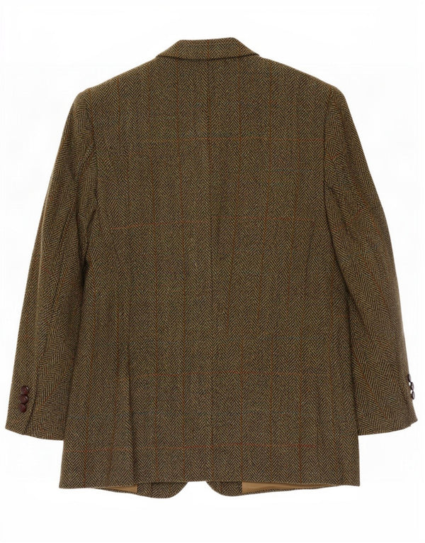 Harris Tweed Chaqueta corta para hombre EU 48 Medium Khaki Herringbone