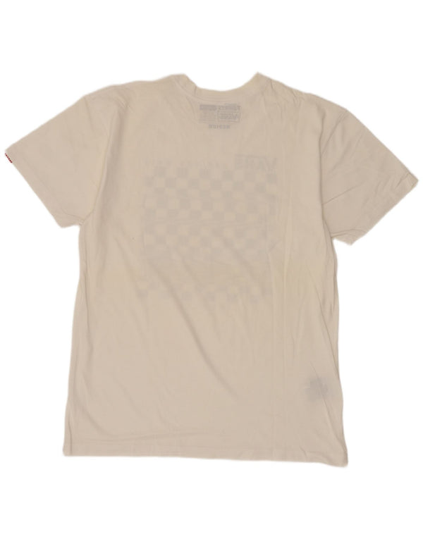Vans Camiseta con gráfico de ajuste clásico para hombre Top mediano de algodón blanco