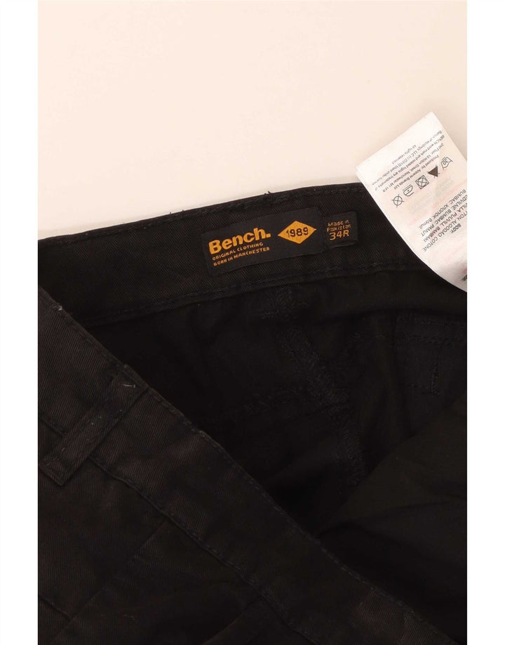 Pantalones cargo ajustados para hombre Bench W34 L33 Algodón negro