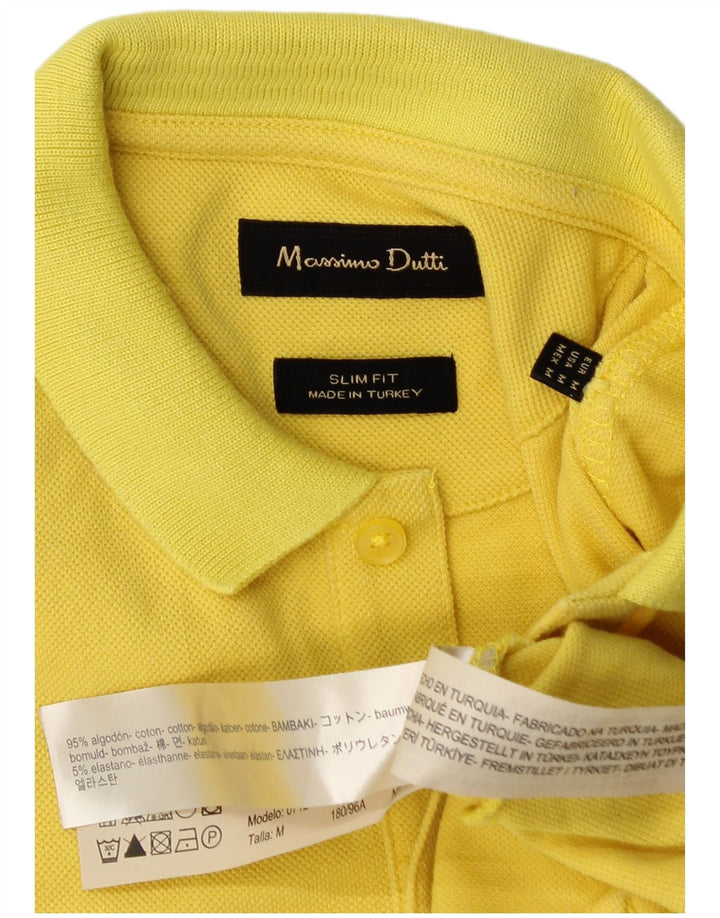Massimo Dutti Polo Slim Fit Algodón Amarillo Medio Hombre