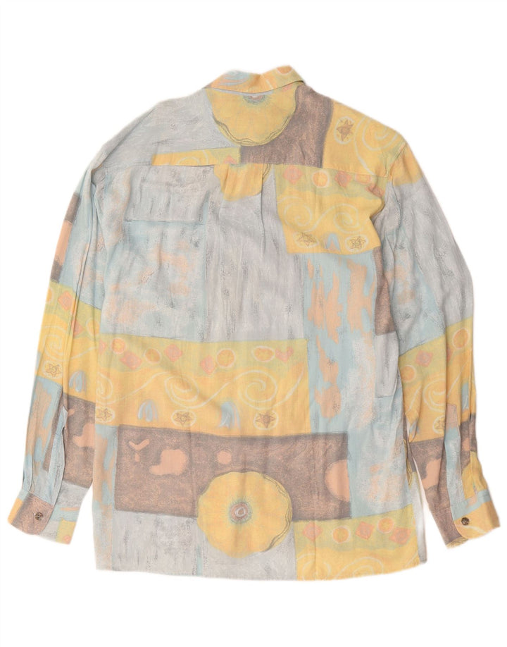 Camisa vintage para hombre Patchwork multicolor medio