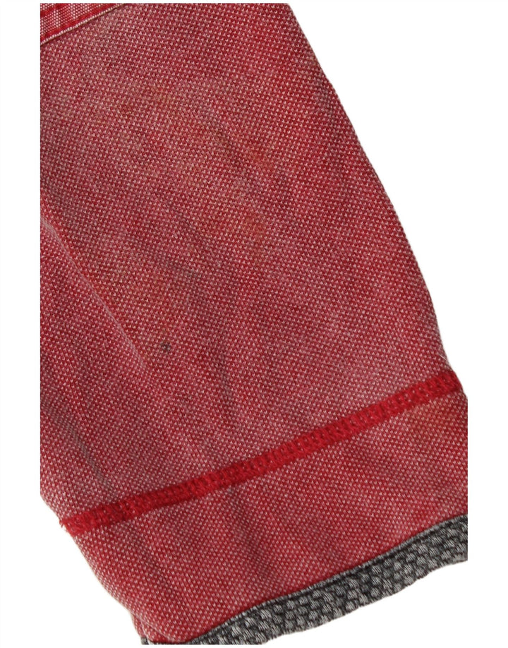 Sudadera con capucha y cuello con cremallera para hombre Fat Face Jersey pequeño de algodón rojo