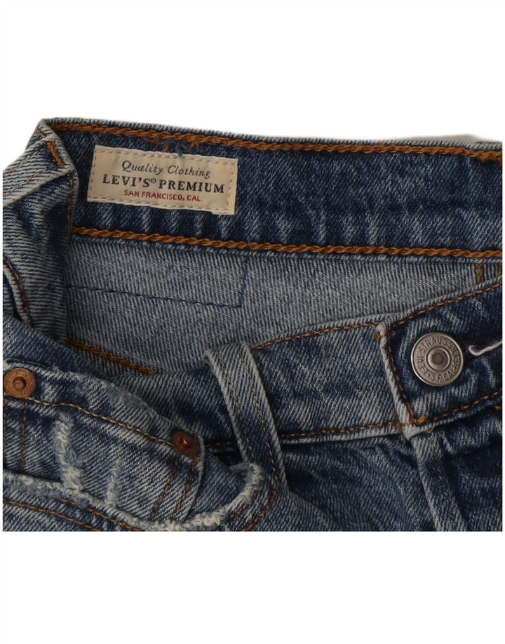 Levi's Mujer 501 Shorts De Mezclilla Desgastados W26 Azul Pequeño