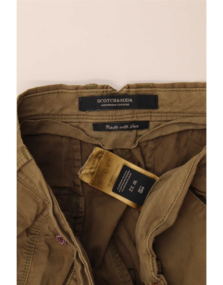 Pantalones Cortos Cargo Scotch & Soda Hombre W32 Algodón Caqui Medio