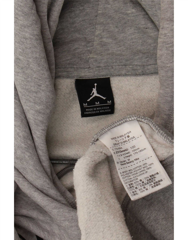 Jordan Hombre Sudadera Con Capucha Gráfica Jersey De Algodón Moteado Gris Medio
