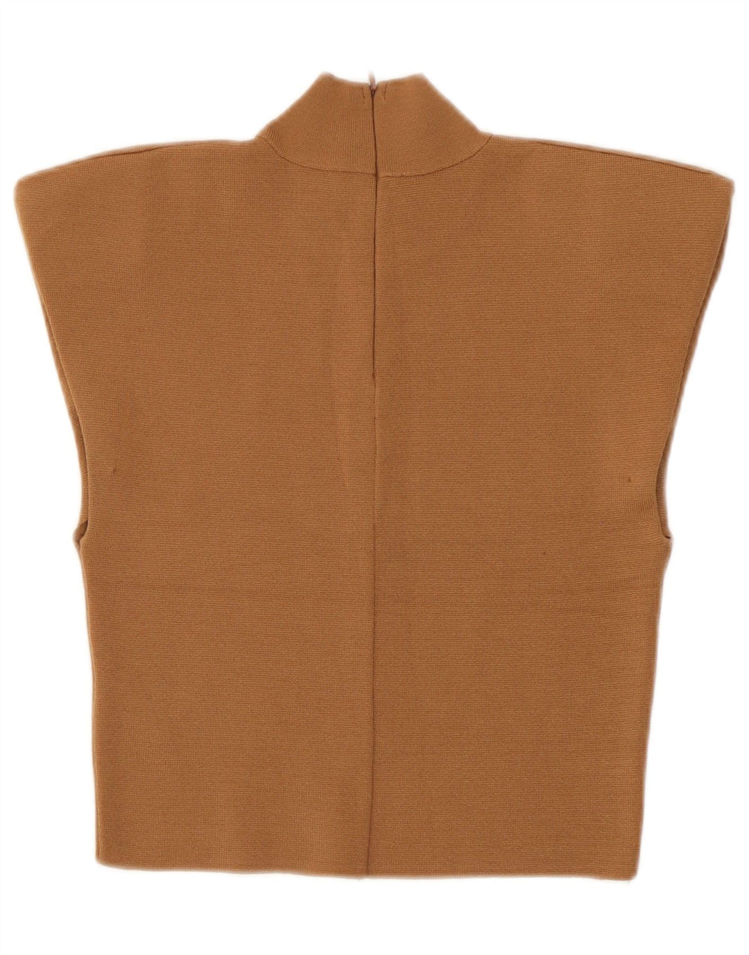 Zara Mujer Crop Blusa Top UK 8 Small Marrón Viscosa