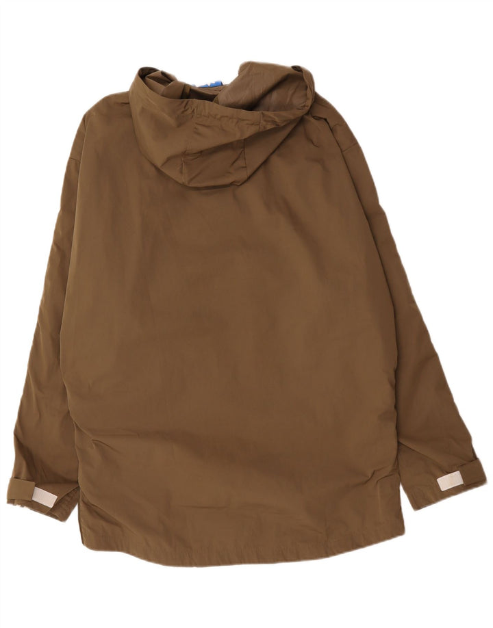 Adidas - Chaqueta impermeable con capucha para hombre, talla 38, poliéster caqui medio