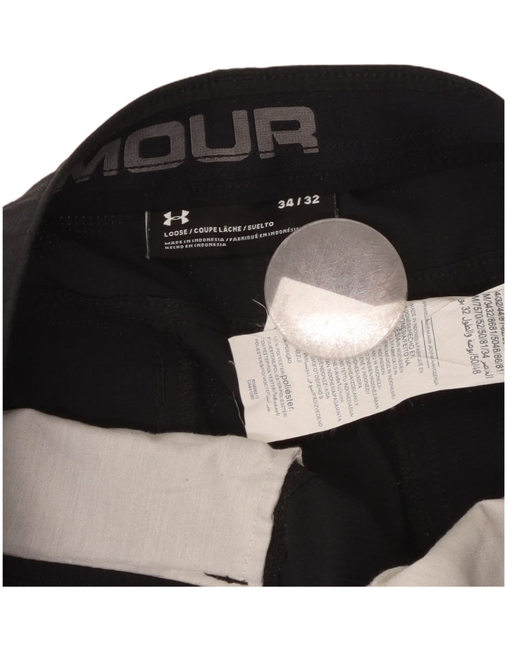 Under Armour Pantalones holgados para hombre W34 L32 Poliéster negro