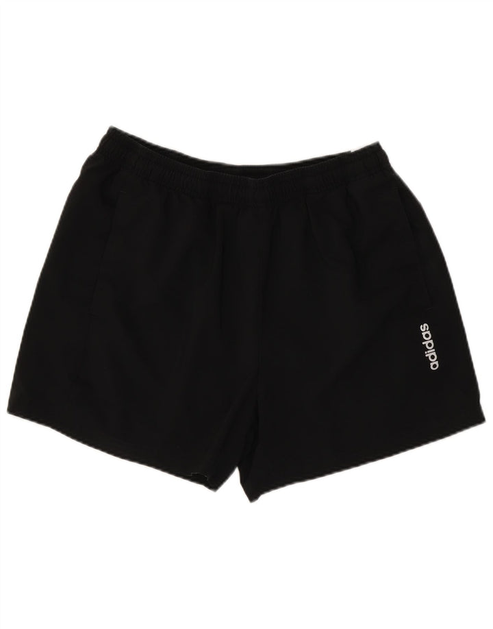 Adidas - Pantalones cortos deportivos para hombre, talla grande, poliéster negro