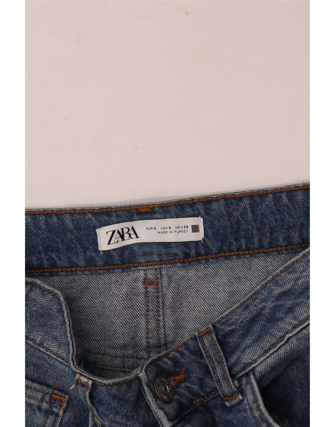 Zara Mujer Maxi Falda Vaquera Pequeña W26 Azul