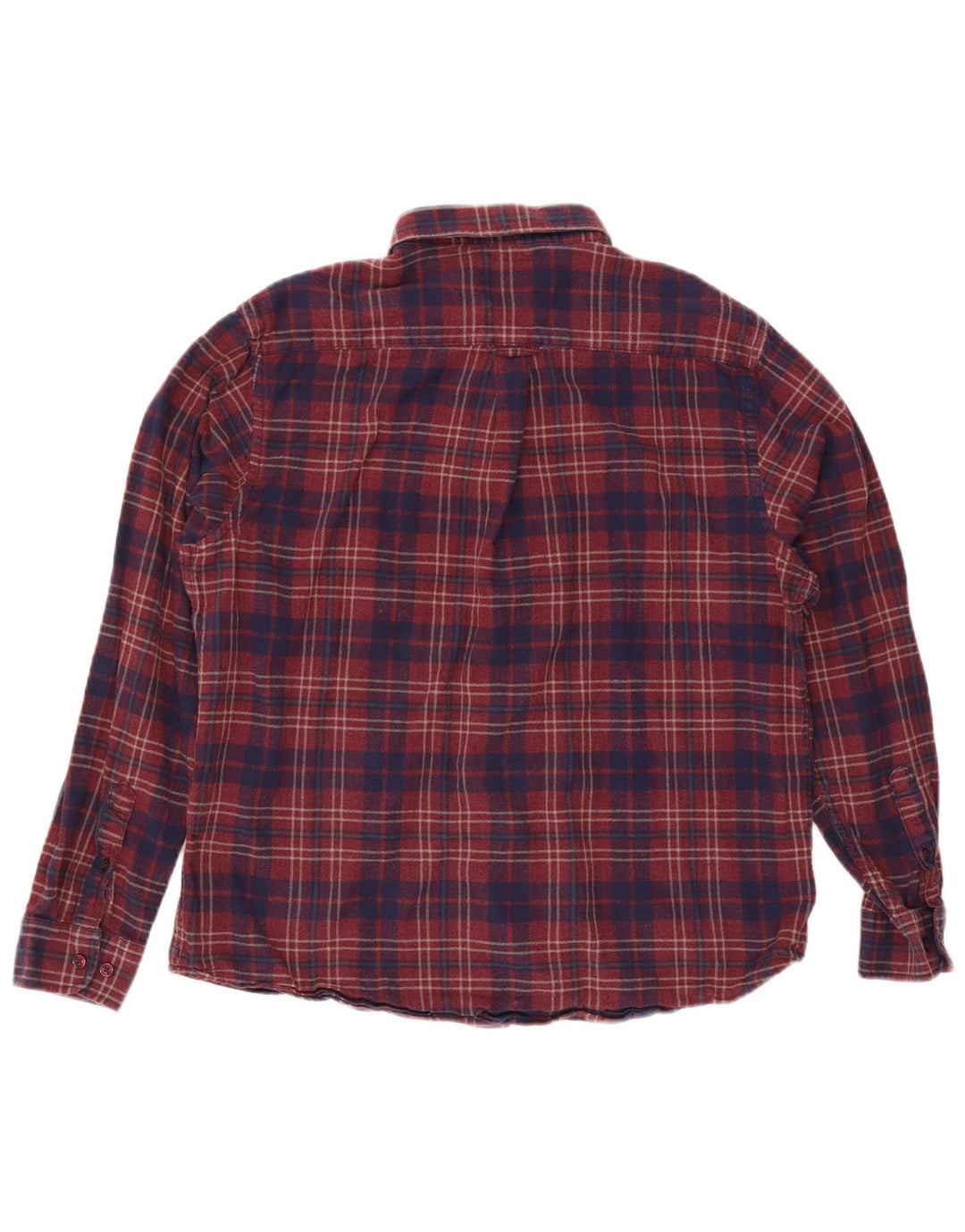 James Pringle Camisa de franela para hombre XL Algodón a cuadros rojos