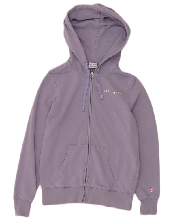 CHAMPION Suéter con capucha y cremallera para mujer UK 6 XS Algodón morado