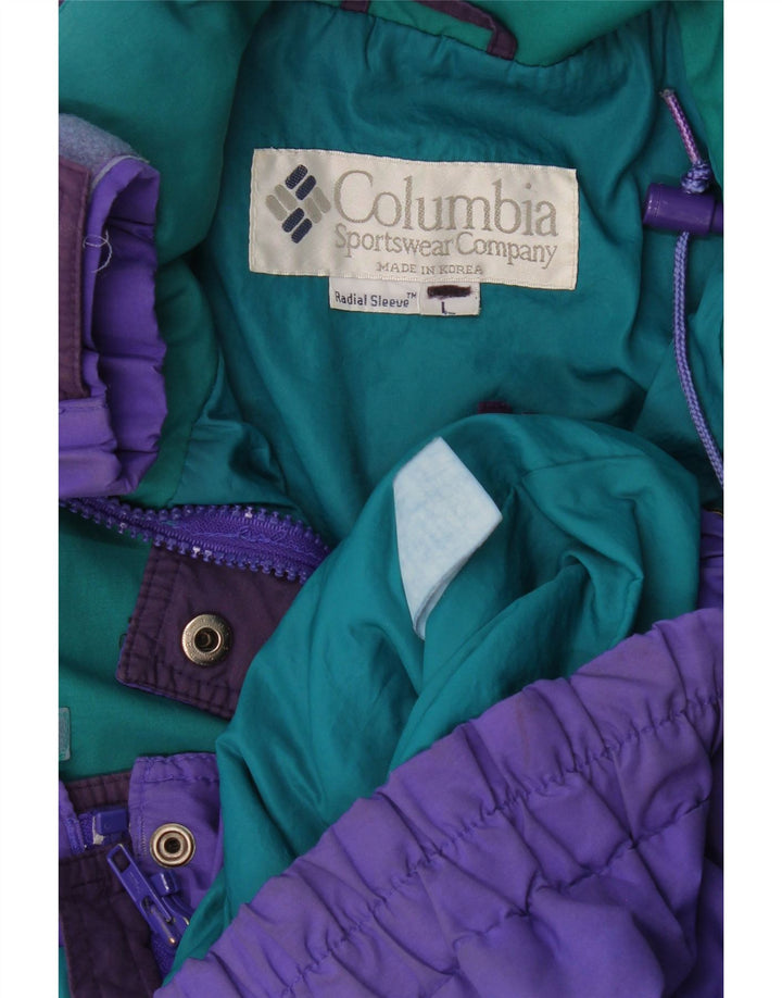 Columbia Chaqueta Cortavientos Extragrande para Mujer Reino Unido 46 Grande Púrpura Colorblock