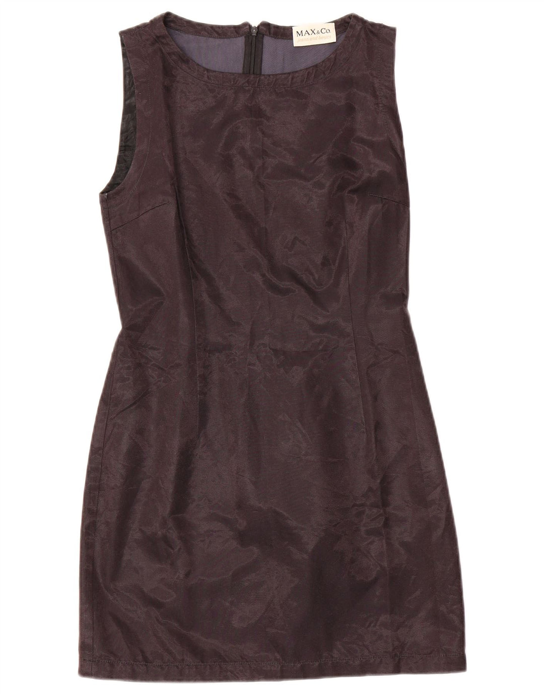Max & Co. Vestido tubo sin mangas para mujer UK 42 Algodón negro mediano