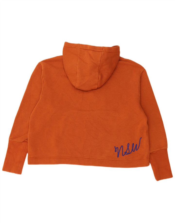 Nike - Jersey con capucha extragrande para mujer, talla 40, algodón naranja mediano