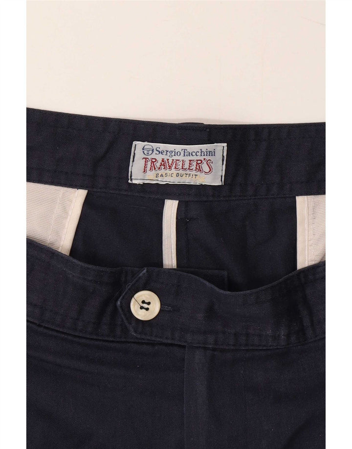 Sergio Tacchini Shorts chinos para hombre XL W38 Azul marino Poliéster