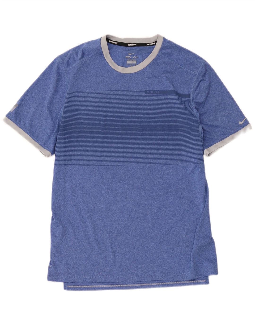 Camiseta Nike Dri Fit para hombre Top poliéster a rayas azul medio
