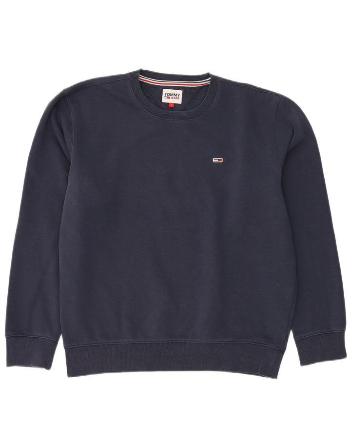 TOMMY HILFIGER Sudadera para hombre Jumper Large Azul marino Algodón