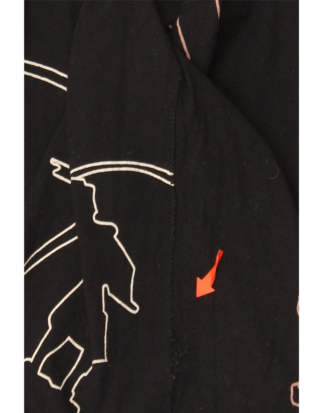 Desigual Mujer Barcelona Graphic Top Manga Larga Reino Unido 12 Mediano Negro Algodón