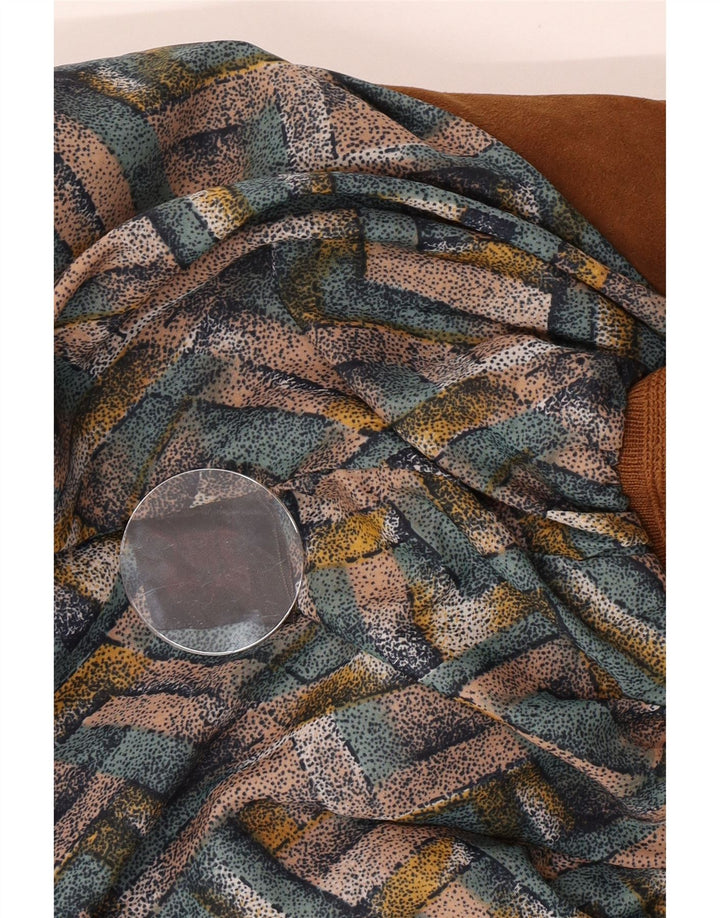 Vintage hombres ante bomber chaqueta Reino Unido 38 cuero marrón medio