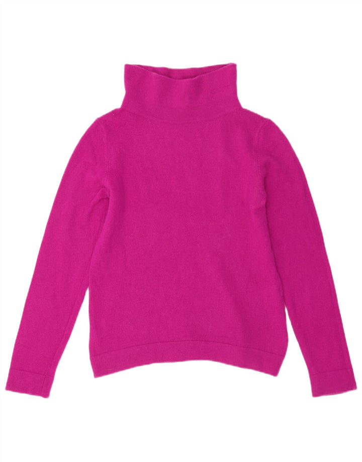 HOBBS Suéter tipo jersey con cuello vuelto para mujer UK 10 Small Pink