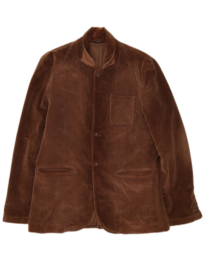 Gap Chaqueta tipo blazer de pana con 3 botones para hombre Reino Unido 40 Grande Algodón marrón