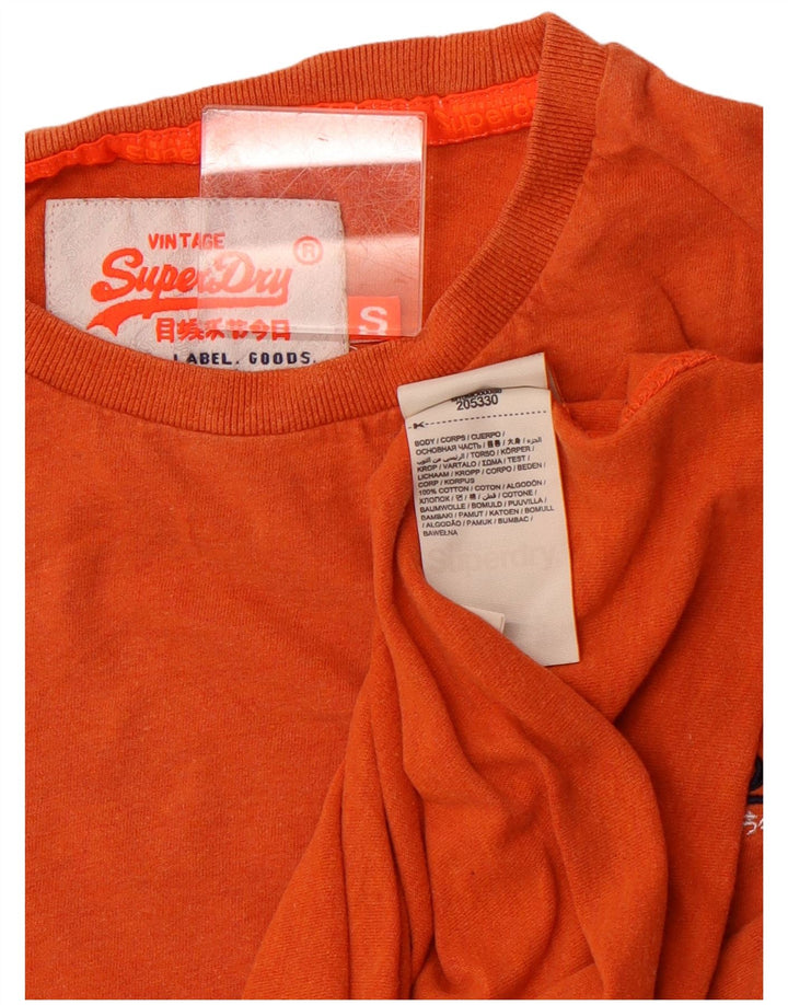 Superdry Camiseta Gráfica Para Hombre Top Small De Algodón Naranja