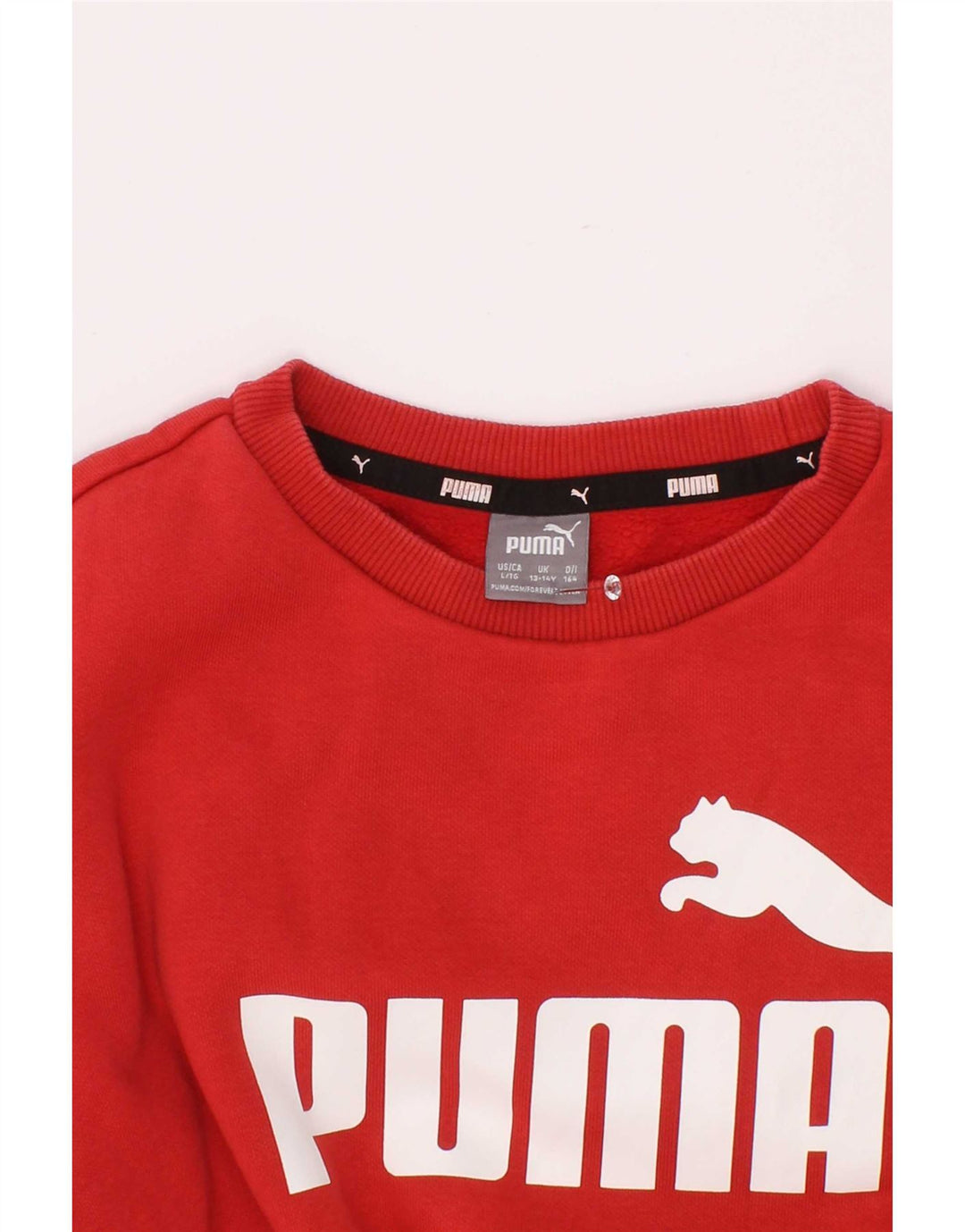 Puma - Sudadera gráfica para niño (13-14 años), color rojo