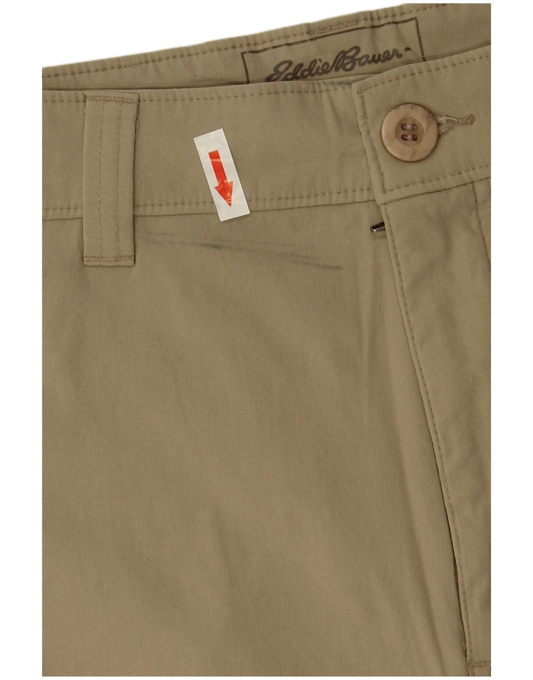 EDDIE BAUER Pantalones cortos chinos para hombre W35 Large Beige Nylon
