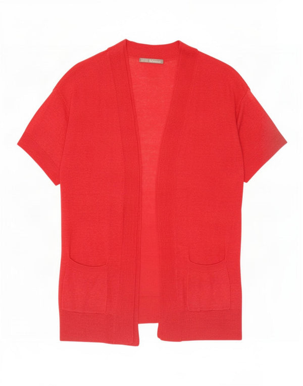 Marks & Spencer Suéter tipo cárdigan abierto de manga corta para mujer UK 40 Small Pink