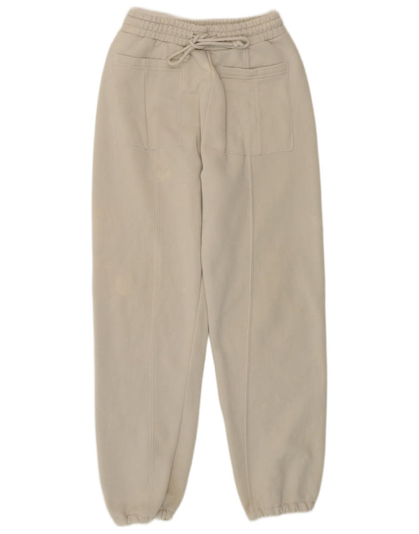 Zara Mujer Pantalones De Chándal Joggers UK 8 Small Off White