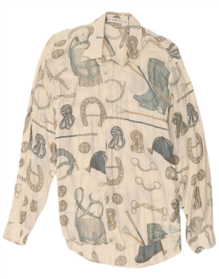 Criver Camisa Con Estampado Abstracto De Viscosa Blanca Mediana |