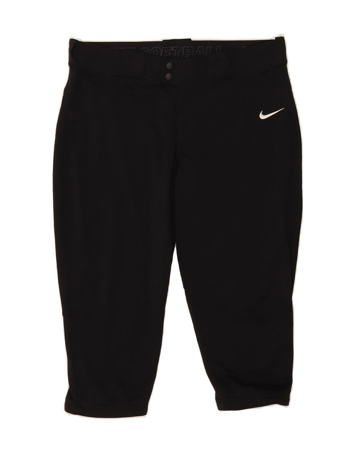 NIKE Womens Engineered Straight Capri Trousers Large W34 L19 Black Vintage Nike and Second-Hand Nike from Messina Hembry 