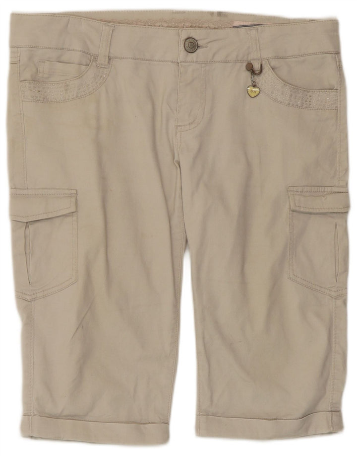 Silvian Heach Pantalones cortos cargo para mujer IT 46 Large W34 Beige
