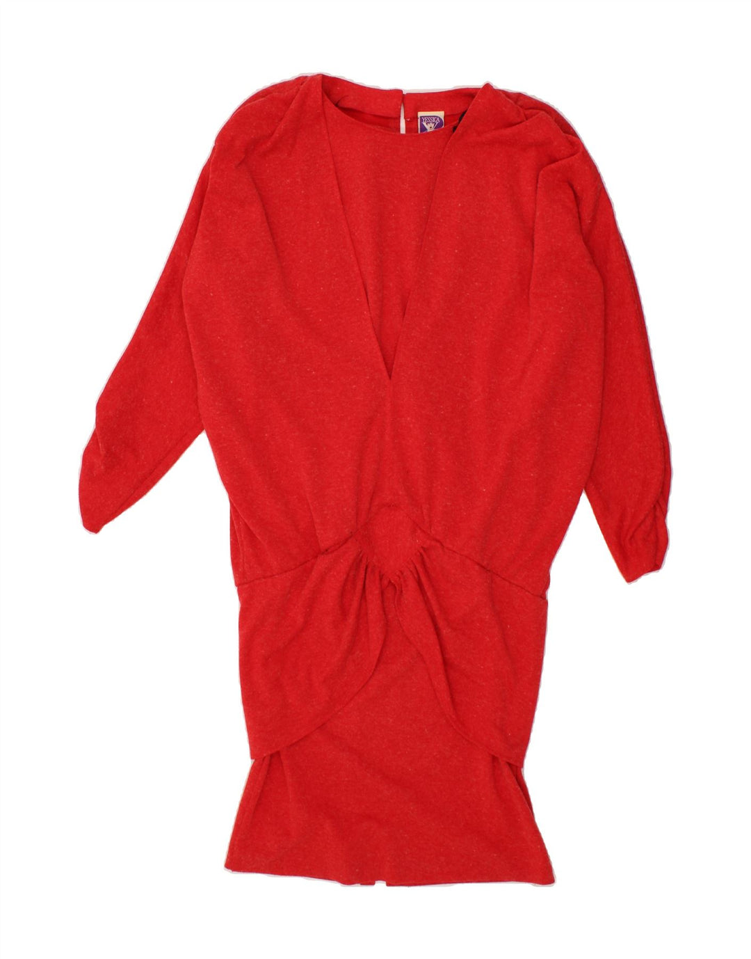 YESSICA Womens Drop Waist Dress IT 42 Medium Red Polyester Vintage Yessica and Second-Hand Yessica from Messina Hembry 