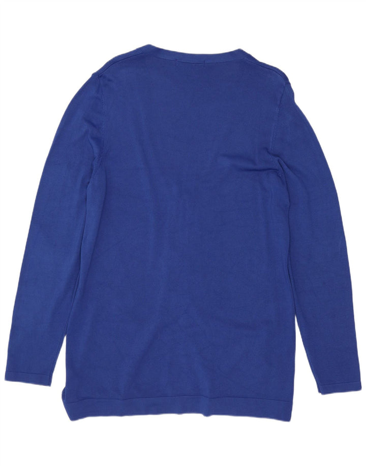 Marks & Spencer - Cárdigan para mujer, talla 40, talla grande, lino azul