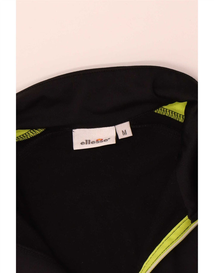 Top de chándal con cuello y cremallera para hombre Ellesse Medium Black Colourblock