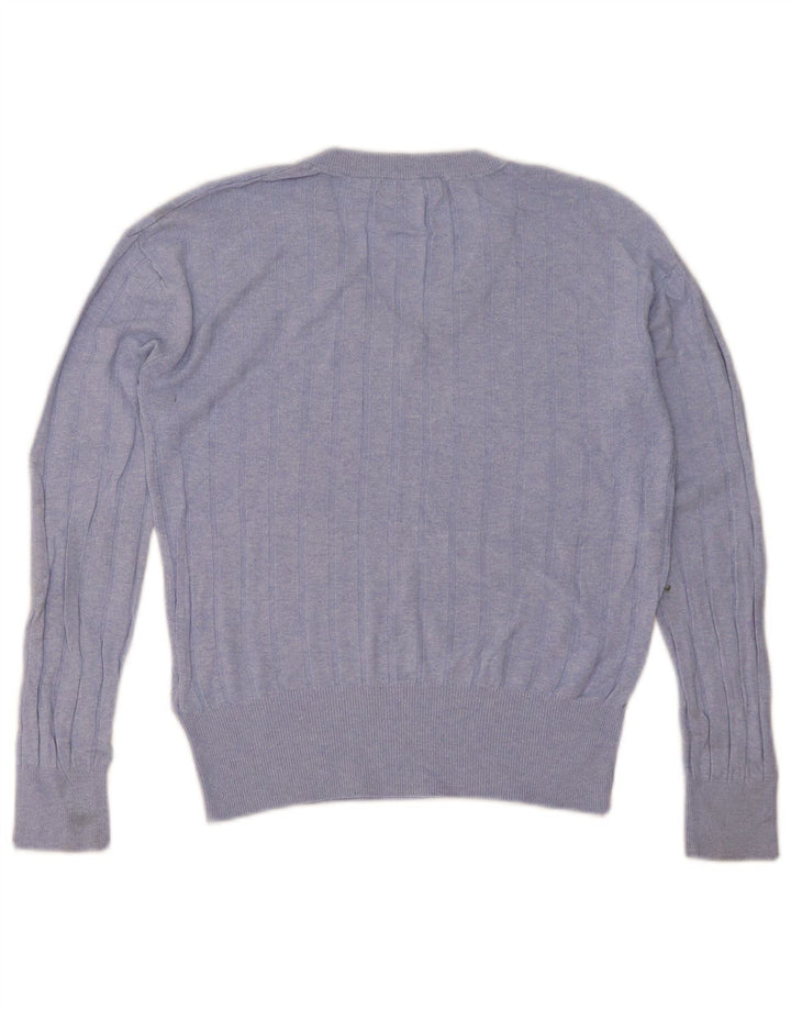 Marks & Spencer Suéter con Cuello en V para Mujer UK 10 Small Blue