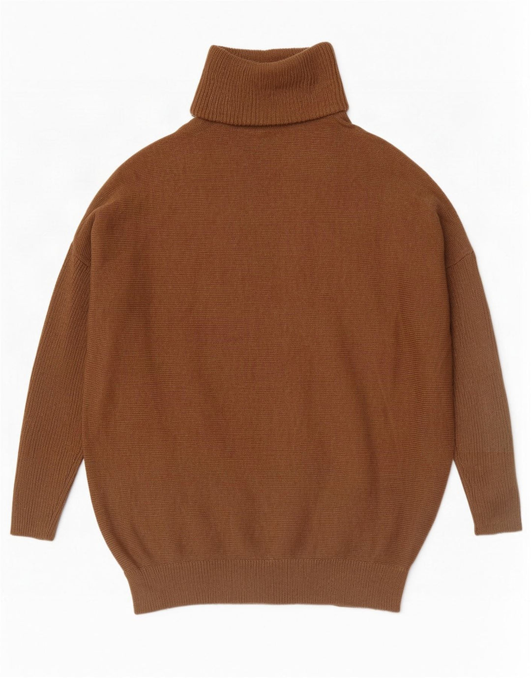 Boden - Jersey extragrande con cuello vuelto para mujer, talla S, algodón marrón, Reino Unido 10