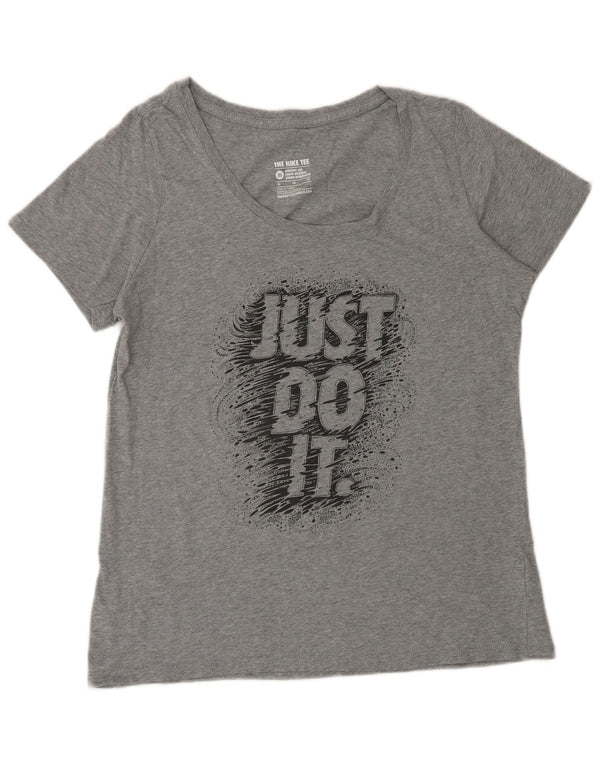 Nike - Camiseta gráfica para mujer, talla 40, XL, algodón gris