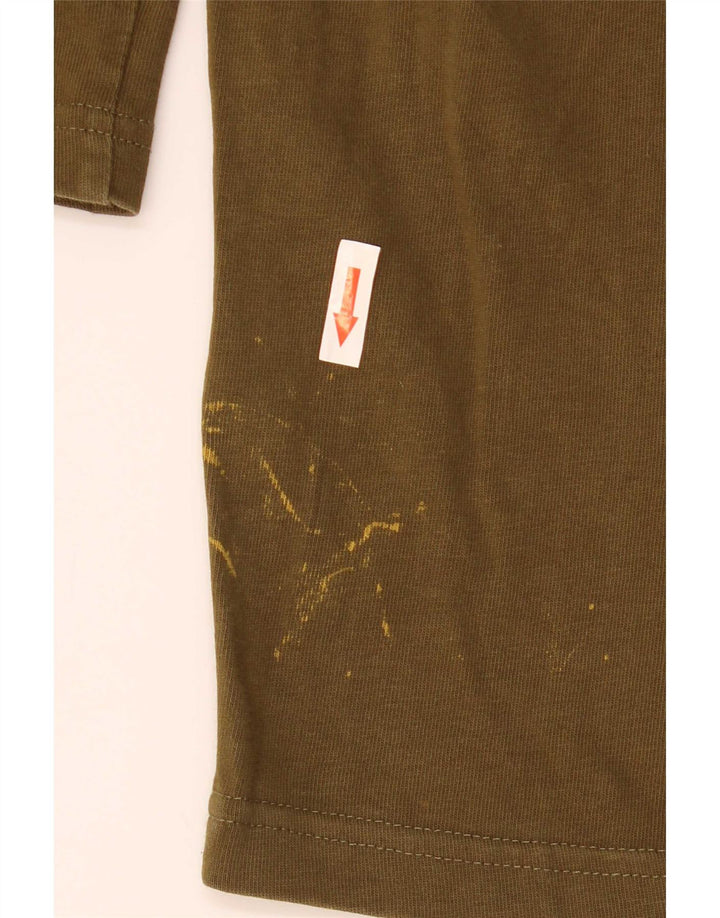 Puma Camiseta De Manga Larga De Algodón Caqui Medio Para Hombre