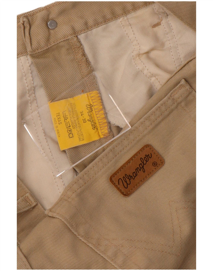 WRANGLER Vaqueros rectos Texas para hombre W34 L30 Algodón beige