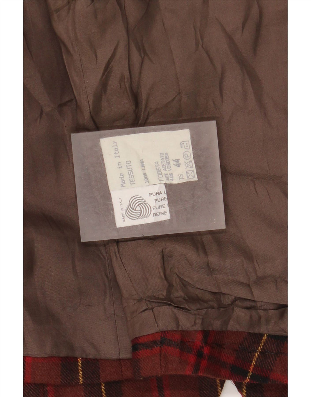 Conjunto vintage de 2 piezas para mujer IT 42/44 Medio W26 L28 Lana a cuadros rojos