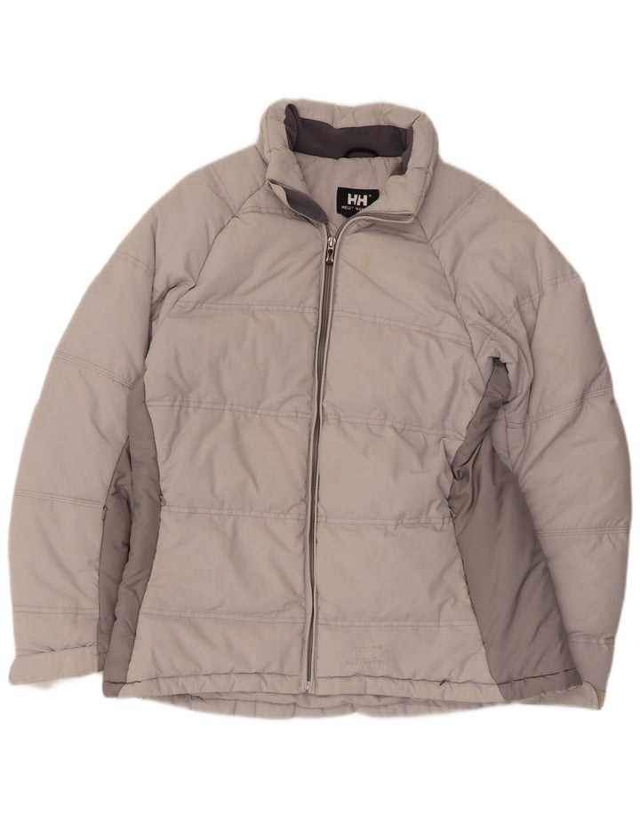 Helly Hansen Chaqueta acolchada para mujer UK 46 Grande Gris Colorblock Nylon