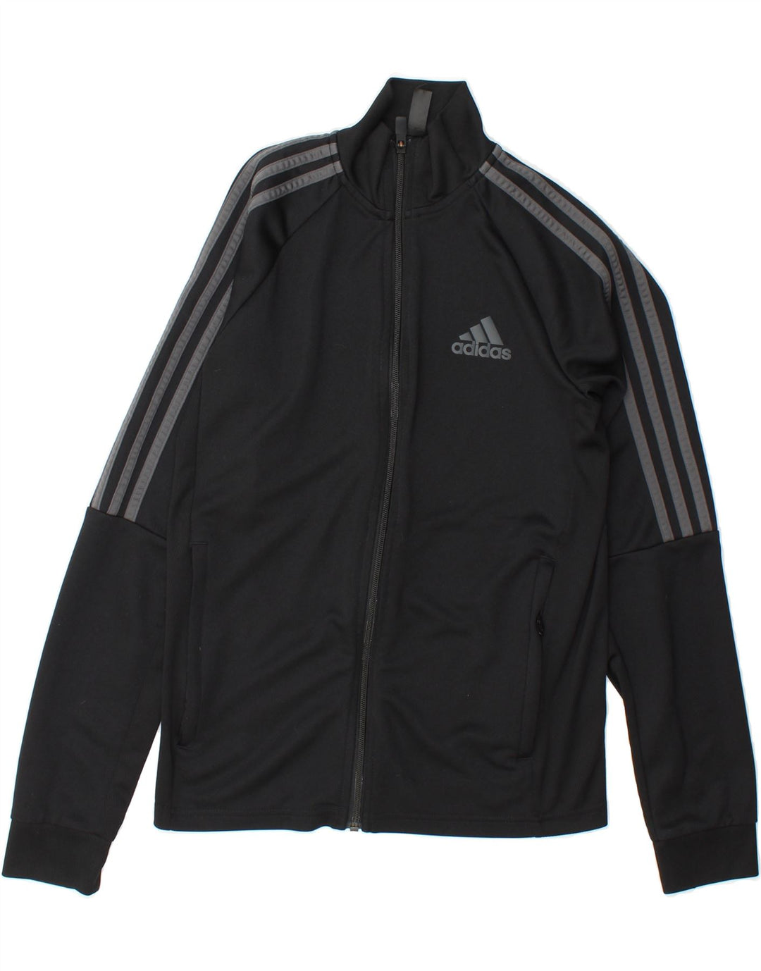 ADIDAS Boys Aeroready Tracksuit Top Jacket 13-14 Years Black Polyester Vintage Adidas and Second-Hand Adidas from Messina Hembry 