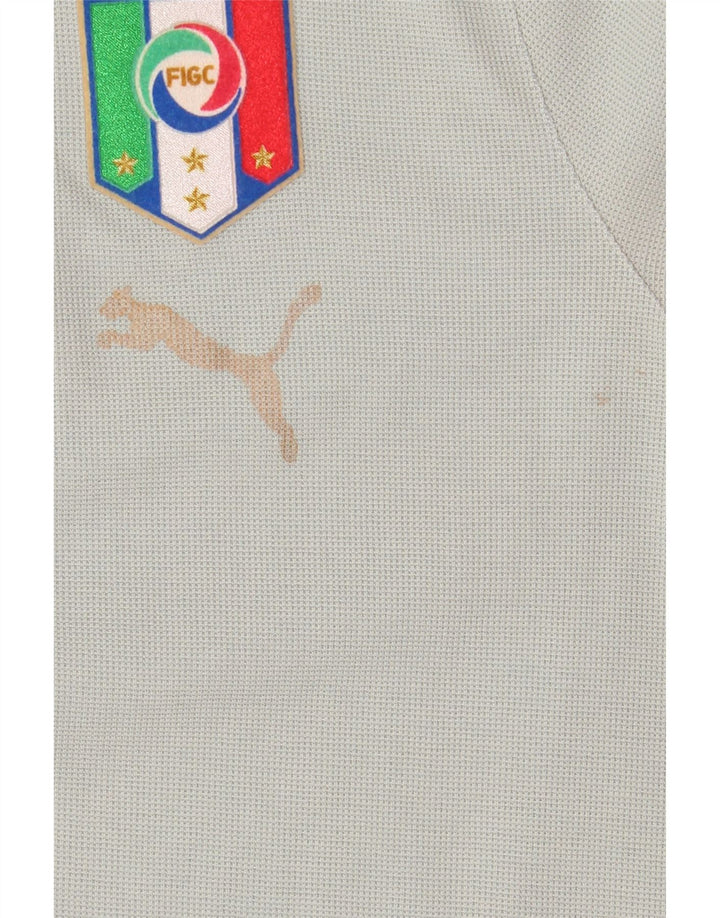 Polo Puma Italia Graphic De Algodón Azul Medio Para Hombre