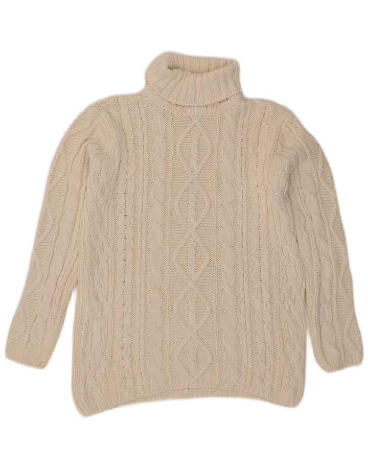 L.O.G.G Jersey con cuello vuelto para hombre Ramio medio blanco roto