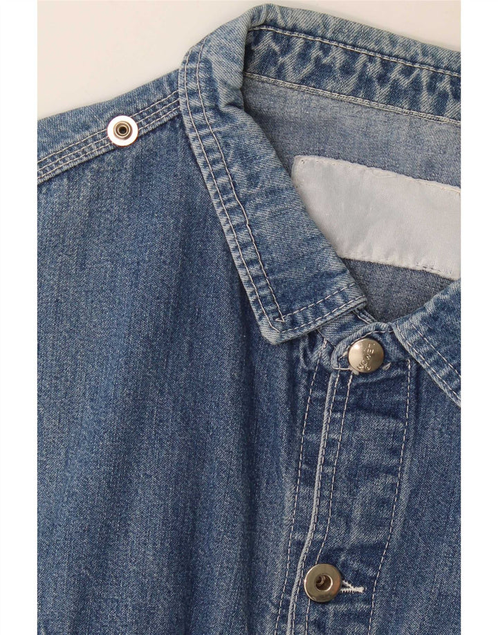 Lemon Camisa Vaquera De Manga Corta Azul Medio Hombre