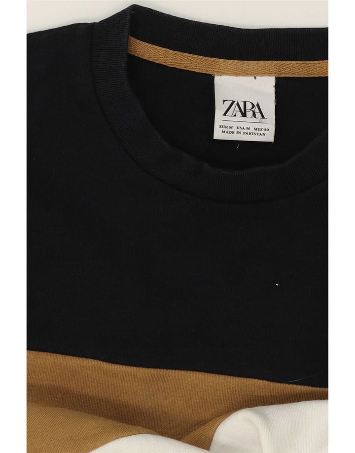 Zara Hombre Sudadera Jumper Medium Multicolor Colorblock